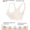 imageSHAPERX Bras for Women No Underwire Seamless Oversized Everyday Bra Comfort Wireless Padded Soft Support BraletteApricot