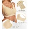 imageSHAPERX Bras for Women No Underwire Seamless Oversized Everyday Bra Comfort Wireless Padded Soft Support BraletteBeige