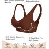 imageSHAPERX Bras for Women No Underwire Seamless Oversized Everyday Bra Comfort Wireless Padded Soft Support BraletteCoffee