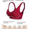 imageSHAPERX Bras for Women No Underwire Seamless Oversized Everyday Bra Comfort Wireless Padded Soft Support BraletteRed