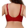 imageSHAPERX Bras for Women No Underwire Seamless Oversized Everyday Bra Comfort Wireless Padded Soft Support BraletteRed