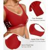 imageSHAPERX Bras for Women No Underwire Seamless Oversized Everyday Bra Comfort Wireless Padded Soft Support BraletteRed