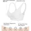 imageSHAPERX Bras for Women No Underwire Seamless Oversized Everyday Bra Comfort Wireless Padded Soft Support BraletteWhite
