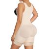 imageSHAPERX Fajas Colombianas Tummy Control Shapewear for Women Double Compression Postpartum Body Shaper with Zipper and HooksBeige