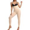 imageSHAPERX Hourglass Leggings 360 Compression 2 Sizes Look Full Body Shaper Breathable No Roll DownBeige Open Bust