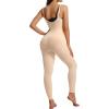 imageSHAPERX Hourglass Leggings 360 Compression 2 Sizes Look Full Body Shaper Breathable No Roll DownBeige Open Bust