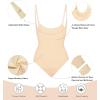 imageSHAPERX Open Bust Shapewear Tummy Control Bodysuits for Women Seamless Compression High Waisted Body ShaperBeige Thong