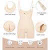imageSHAPERX Open Bust Shapewear Tummy Control Bodysuits for Women Seamless Compression High Waisted Body ShaperBeigeshorts