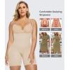 imageSHAPERX Open Bust Shapewear Tummy Control Bodysuits for Women Seamless Compression High Waisted Body ShaperBeigeshorts