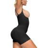 imageSHAPERX Open Bust Shapewear Tummy Control Bodysuits for Women Seamless Compression High Waisted Body ShaperBlackshorts