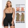 imageSHAPERX Open Bust Shapewear Tummy Control Bodysuits for Women Seamless Compression High Waisted Body ShaperBlackshorts