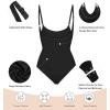 imageSHAPERX Open Bust Shapewear Tummy Control Bodysuits for Women Seamless Compression High Waisted Body ShaperBlackthong