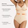 imageSHAPERX Shapewear Bodysuit for Women Tummy Control Seamless ZipUp Body Shaper Snatched Waist Sculpting Body SuitBeige Brief