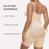 imageSHAPERX Shapewear Bodysuit for Women Tummy Control Seamless ZipUp Body Shaper Snatched Waist Sculpting Body SuitBeige Shorts