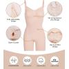 imageSHAPERX Shapewear for Women Tummy Control Bodysuit Mid Thigh Butt Lifter Body Shaper ShortsBeige