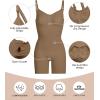 imageSHAPERX Shapewear for Women Tummy Control Bodysuit Mid Thigh Butt Lifter Body Shaper ShortsBrown