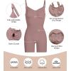 imageSHAPERX Shapewear for Women Tummy Control Bodysuit Mid Thigh Butt Lifter Body Shaper ShortsUmber