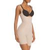 imageSHAPERX Shapewear for Women Tummy Control Open Bust Thigh Slimmer Body ShaperBeigeunderbust