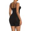imageSHAPERX Shapewear for Women Tummy Control Open Bust Thigh Slimmer Body ShaperBlack