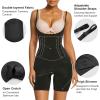 imageSHAPERX Shapewear for Women Tummy Control Open Bust Thigh Slimmer Body ShaperBlackunderbust