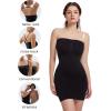 imageSHAPERX Strapless Shapewear Dress for Women Tummy Control Seamless Full Body Shaper Slip with Removable Straps1black