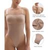 imageSHAPERX Strapless Shortie Bodysuit for Women Tummy Control Shapewear Seamless Sculpt Body Shaper with Removable StrapsSienna Thong