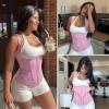 imageSHAPERX Waist Trainer Corset for Women Tummy Control Sport Girdle Hourglass Waist Cincher Body Shaper with Steel BonedPink