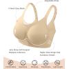 imageSHAPERX Wireless Bras for Women Seamless Push Up V Mesh Bralette No Underwire Full Coverage TShirt Bra with Removable Pads1beige