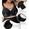 imageSHAPERX Wireless Bras for Women Seamless Push Up V Mesh Bralette No Underwire Full Coverage TShirt Bra with Removable Pads1black