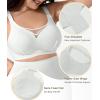 imageSHAPERX Wireless Bras for Women Seamless Push Up V Mesh Bralette No Underwire Full Coverage TShirt Bra with Removable Pads1white