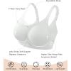 imageSHAPERX Wireless Bras for Women Seamless Push Up V Mesh Bralette No Underwire Full Coverage TShirt Bra with Removable Pads1white