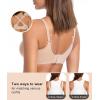 imageSHAPERX Wireless Bras for Women Seamless Push Up V Mesh Bralette No Underwire Full Coverage TShirt Bra with Removable PadsBeige