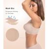 imageSHAPERX Wireless Bras for Women Seamless Push Up V Mesh Bralette No Underwire Full Coverage TShirt Bra with Removable PadsBeige