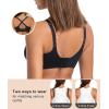 imageSHAPERX Wireless Bras for Women Seamless Push Up V Mesh Bralette No Underwire Full Coverage TShirt Bra with Removable PadsBlack