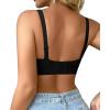 imageSHAPERX Womens Deep V Everyday Bras Wireless Comfort No Underwire Bralettes Soft Push Up Bra Regular and Plus SizeBlack