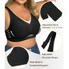 imageSHAPERX Womens Deep V Everyday Bras Wireless Comfort No Underwire Bralettes Soft Push Up Bra Regular and Plus SizeBlack