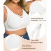 imageSHAPERX Womens Deep V Everyday Bras Wireless Comfort No Underwire Bralettes Soft Push Up Bra Regular and Plus SizeWhite