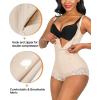 imageSHAPERX Womens Fajas Colombianas Shapewear Postpartum Tummy Control Body Shaper Butt Lifter BodysuitBeige