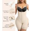 imageSHAPERX Womens Fajas Colombianas Tummy Control Shapewear Postpartum Butt Lifting Body Shaper with Boned SupportBeige Zipper