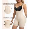 imageSHAPERX Womens Fajas Colombianas Tummy Control Shapewear Postpartum Butt Lifting Body Shaper with Boned SupportBeige Zipper