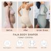 imageSHAPERX Womens Fajas Colombianas Tummy Control Shapewear Postpartum Butt Lifting Body Shaper with Boned SupportBeige Zipper