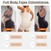 imageSHAPERX Womens Fajas Colombianas Tummy Control Shapewear Postpartum Full Body Shaper Butt Lifter BodysuitBeige