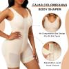 imageSHAPERX Womens Fajas Colombianas Tummy Control Shapewear Postpartum Full Body Shaper Butt Lifter BodysuitBeige