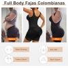 imageSHAPERX Womens Fajas Colombianas Tummy Control Shapewear Postpartum Full Body Shaper Butt Lifter BodysuitBlack