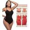 imageSHAPERX Womens Shapewear Bodysuit Tummy Control Body Shaper Seamless Sculpting Snatched Waist Body Suit1black Thong