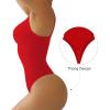 imageSHAPERX Womens Shapewear Bodysuit Tummy Control Body Shaper Seamless Sculpting Snatched Waist Body SuitRed Thong