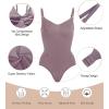 imageSHAPERX Womens Shapewear Bodysuit Tummy Control Body Shaper Seamless Sculpting Snatched Waist Body SuitUmber Thong