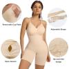 imageSHAPERX Womens Shapewear Tummy Control Bodysuit with Removable Pads Seamless Sculpting Mid Thigh Body ShaperBeige Mid Thigh