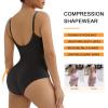 imageSHAPERX Womens Shapewear Tummy Control Bodysuit with Removable Pads Seamless Sculpting Mid Thigh Body ShaperBlack Brief