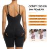 imageSHAPERX Womens Shapewear Tummy Control Bodysuit with Removable Pads Seamless Sculpting Mid Thigh Body ShaperBlack Mid Thigh